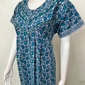 Royal Blue Pure Cotton Nightgown for Women