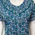 Royal Blue Pure Cotton Nightgown for Women