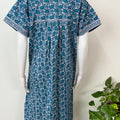 Royal Blue Pure Cotton Nightgown for Women
