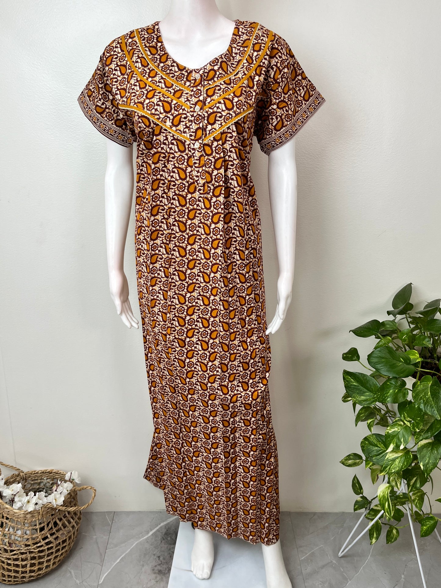 Printed Pure Cotton Nighty Elegant & Breathable