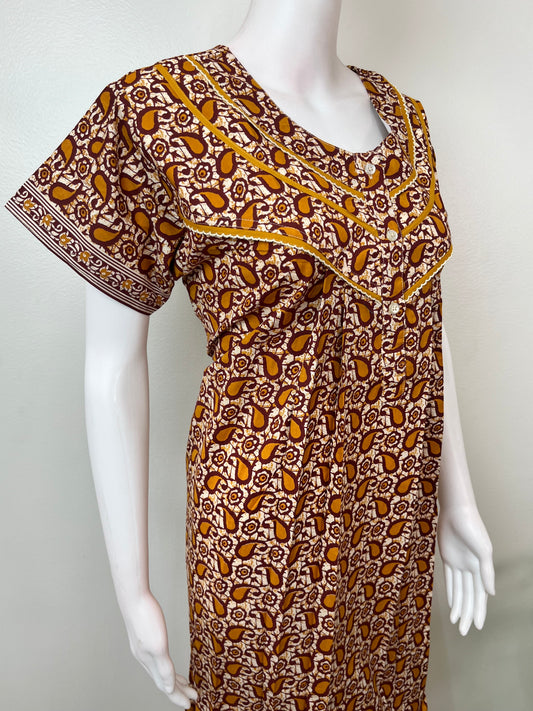 Printed Pure Cotton Nighty Elegant & Breathable