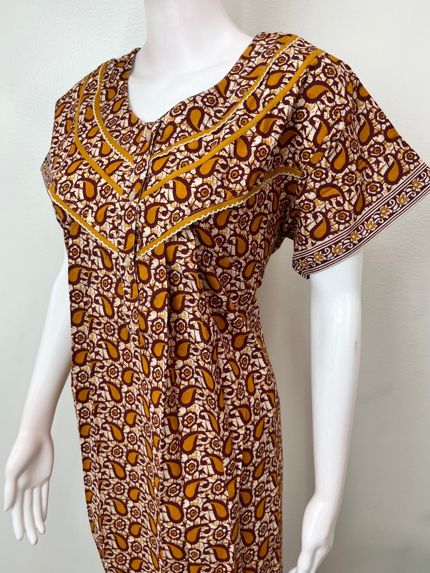 Printed Pure Cotton Nighty Elegant & Breathable