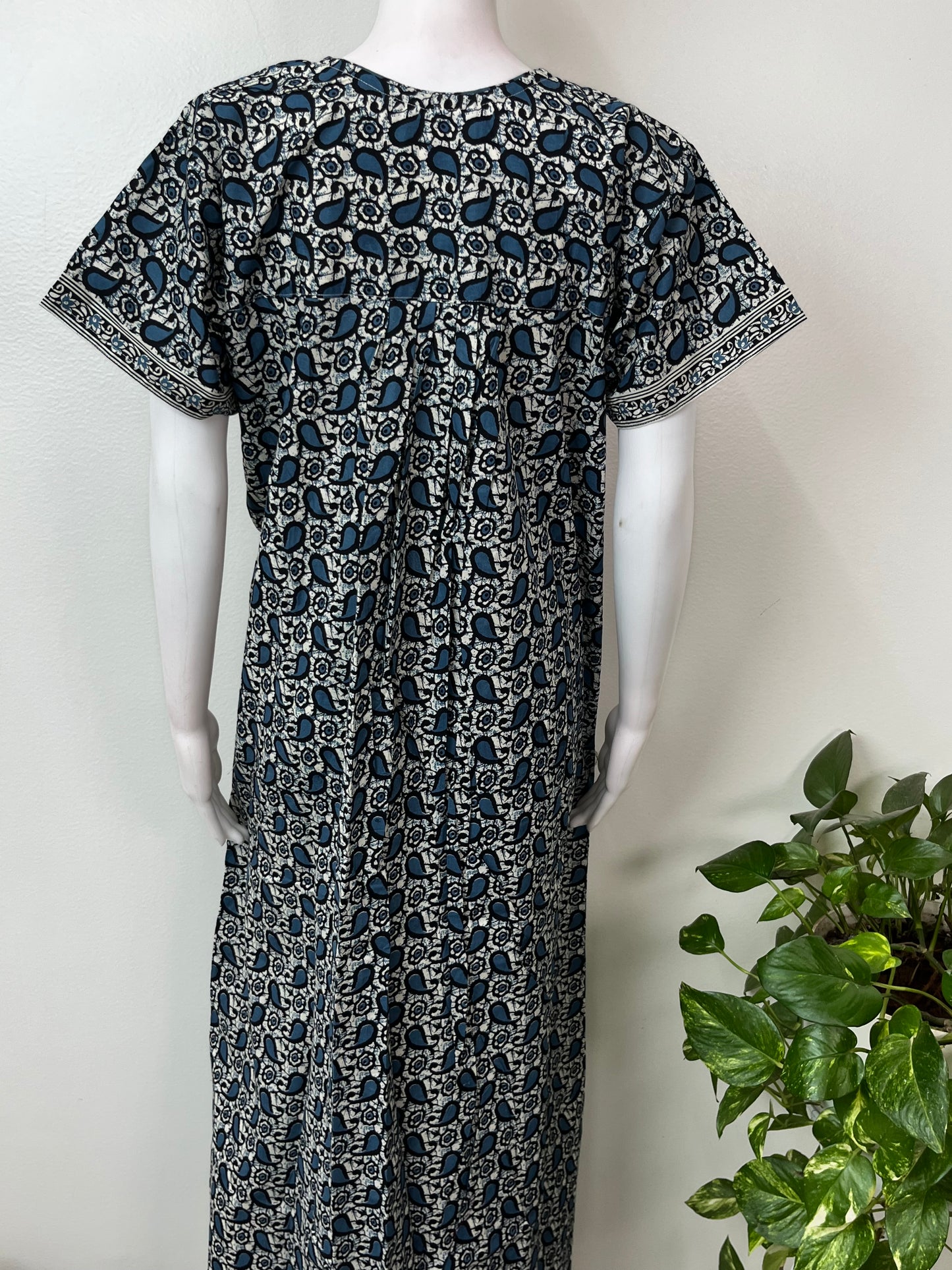 Pleated Style 100% Cotton Nightgown for Women