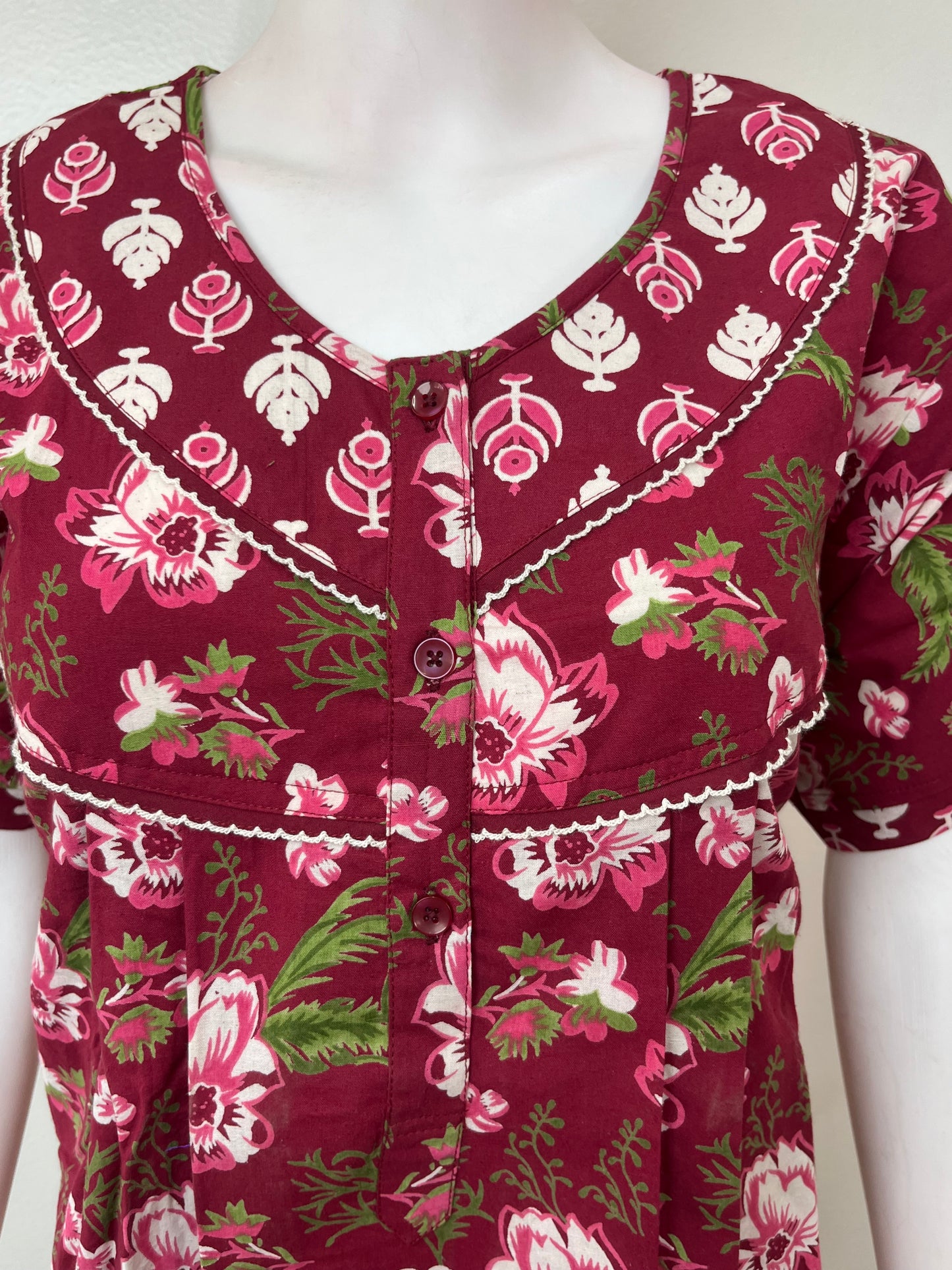 Floral Printed 100% Cotton Nighty