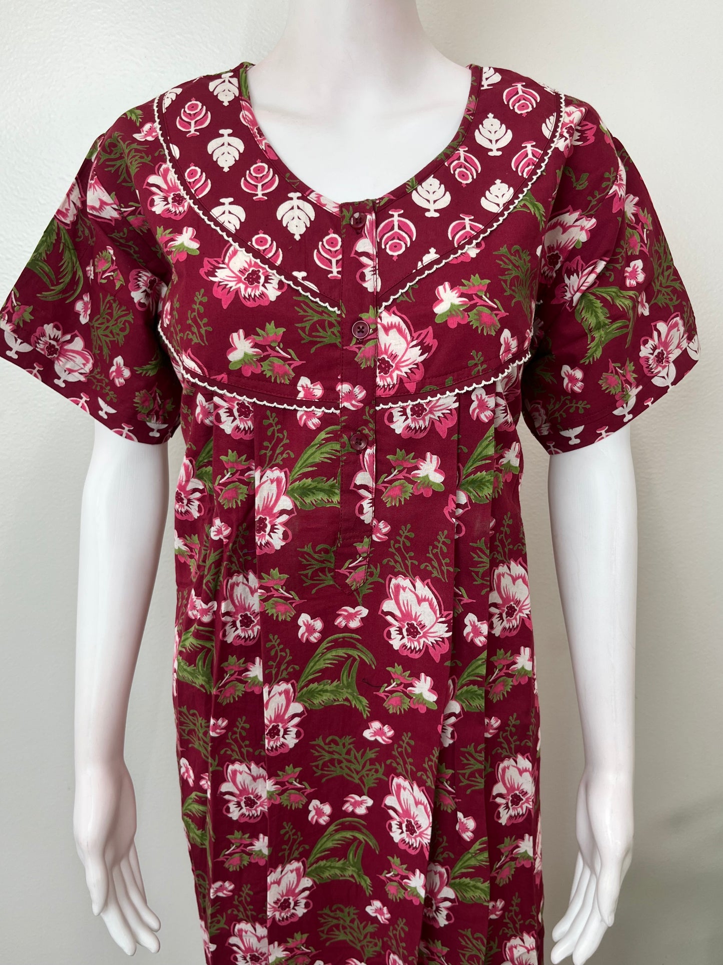 Floral Printed 100% Cotton Nighty