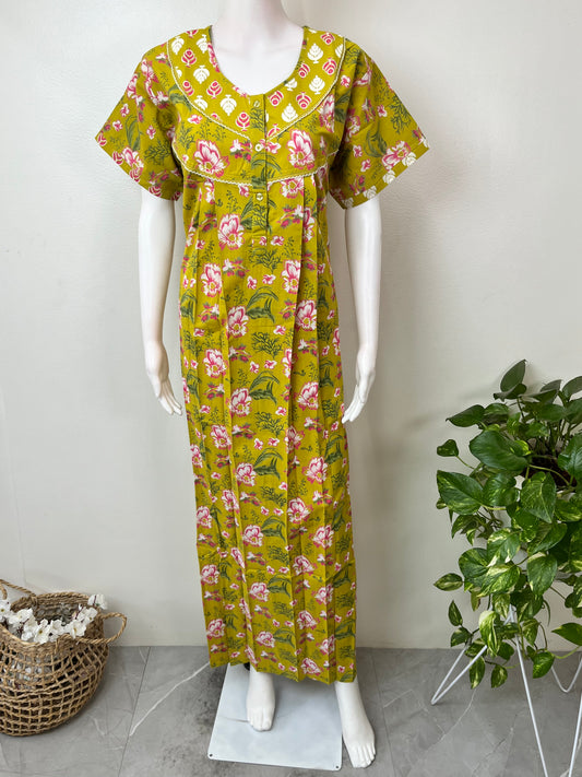 Dandelion Yellow Pure Cotton Nightgown