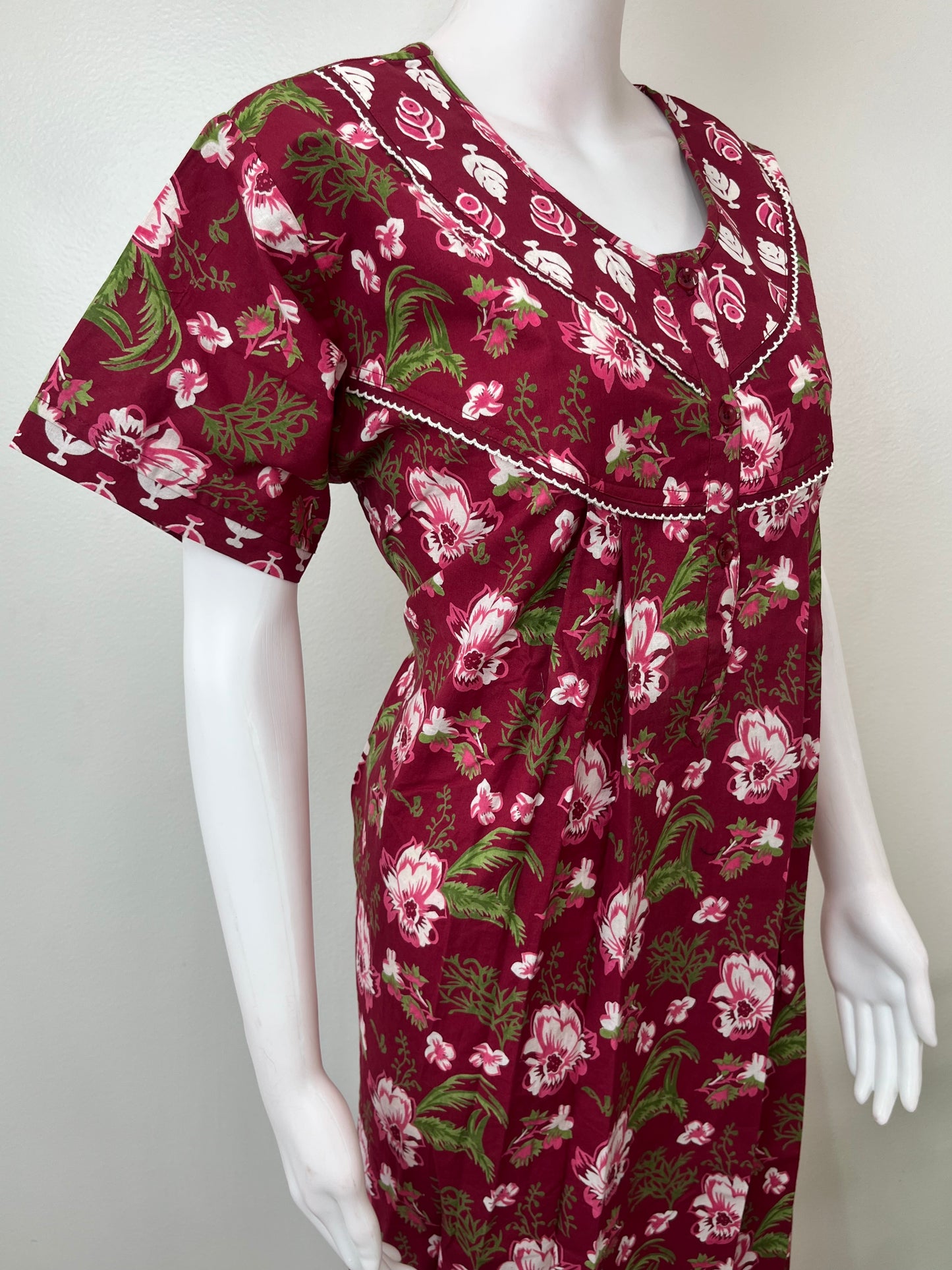 Floral Printed 100% Cotton Nighty