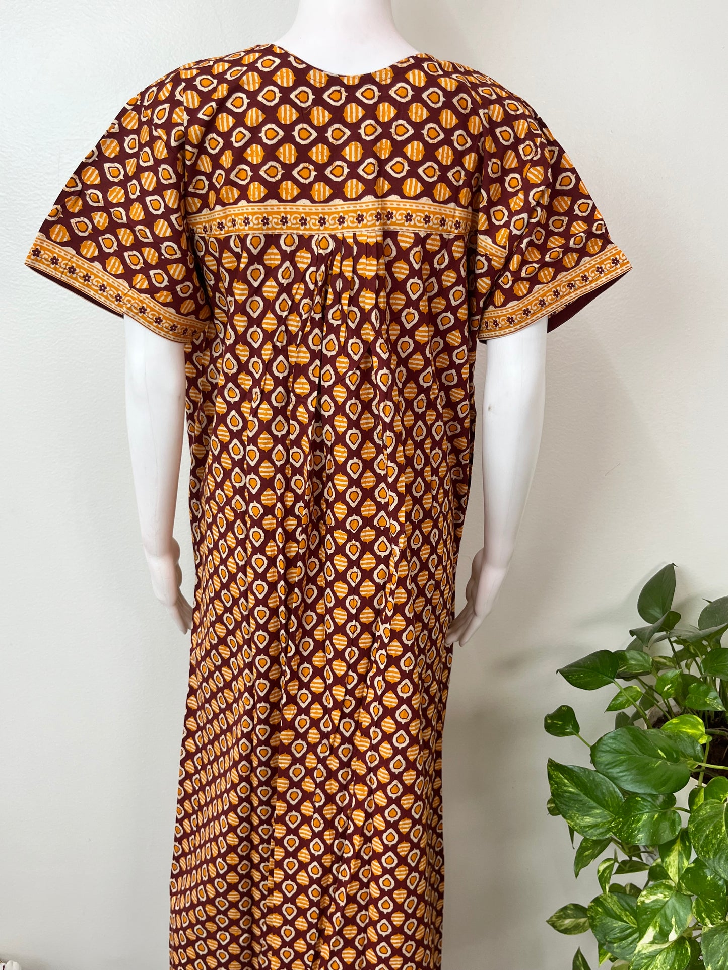 Geometric Print 100% Cotton Nightgown