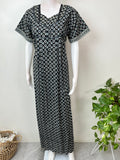 Black Pure Cotton Nightgown Elegant & Breathable