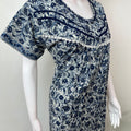 Navy Blue 100% Cotton Nightgown for Women