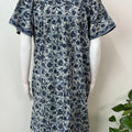 Navy Blue 100% Cotton Nightgown for Women