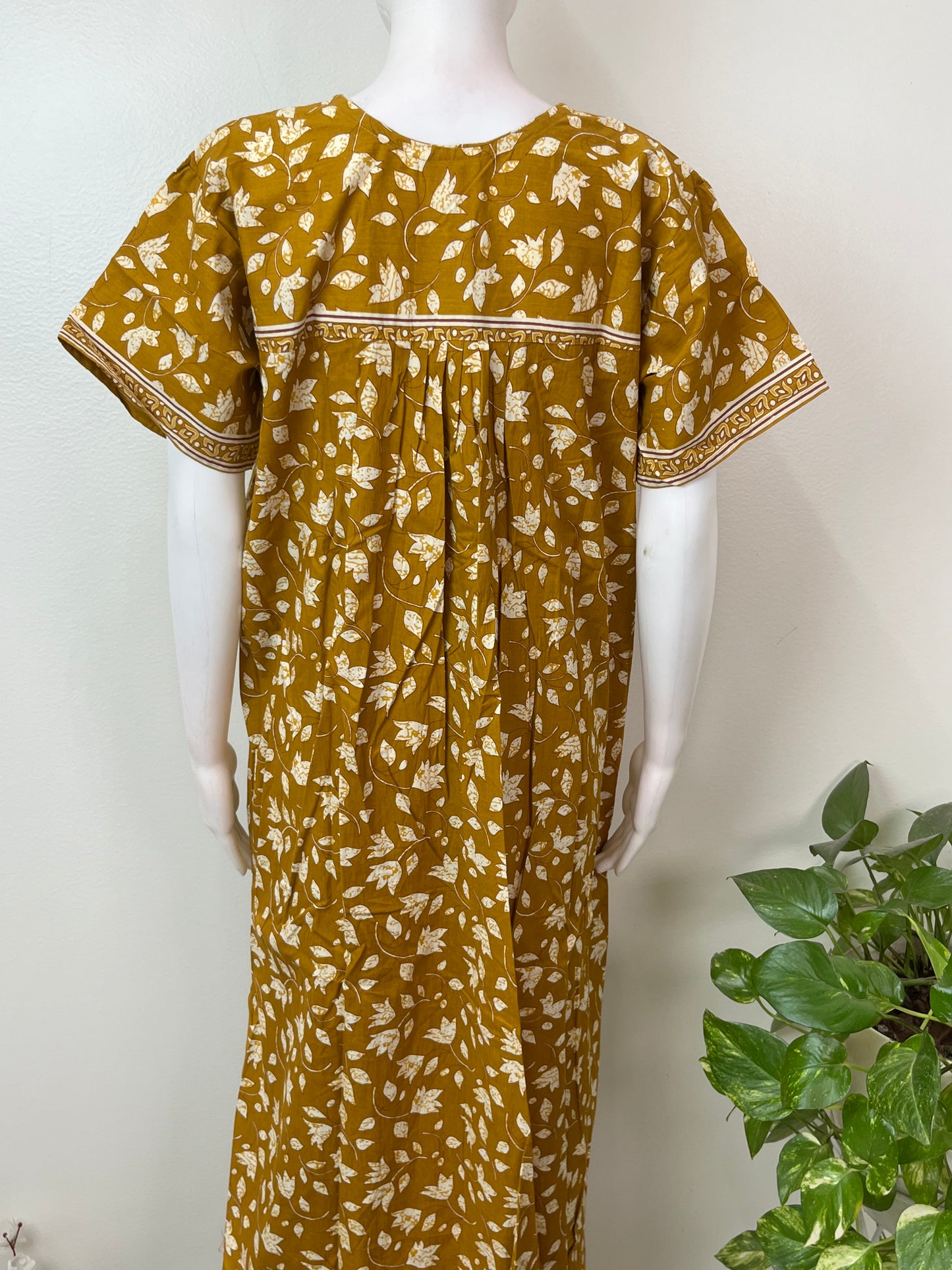 Mustard 100% Cotton Women's Nighty