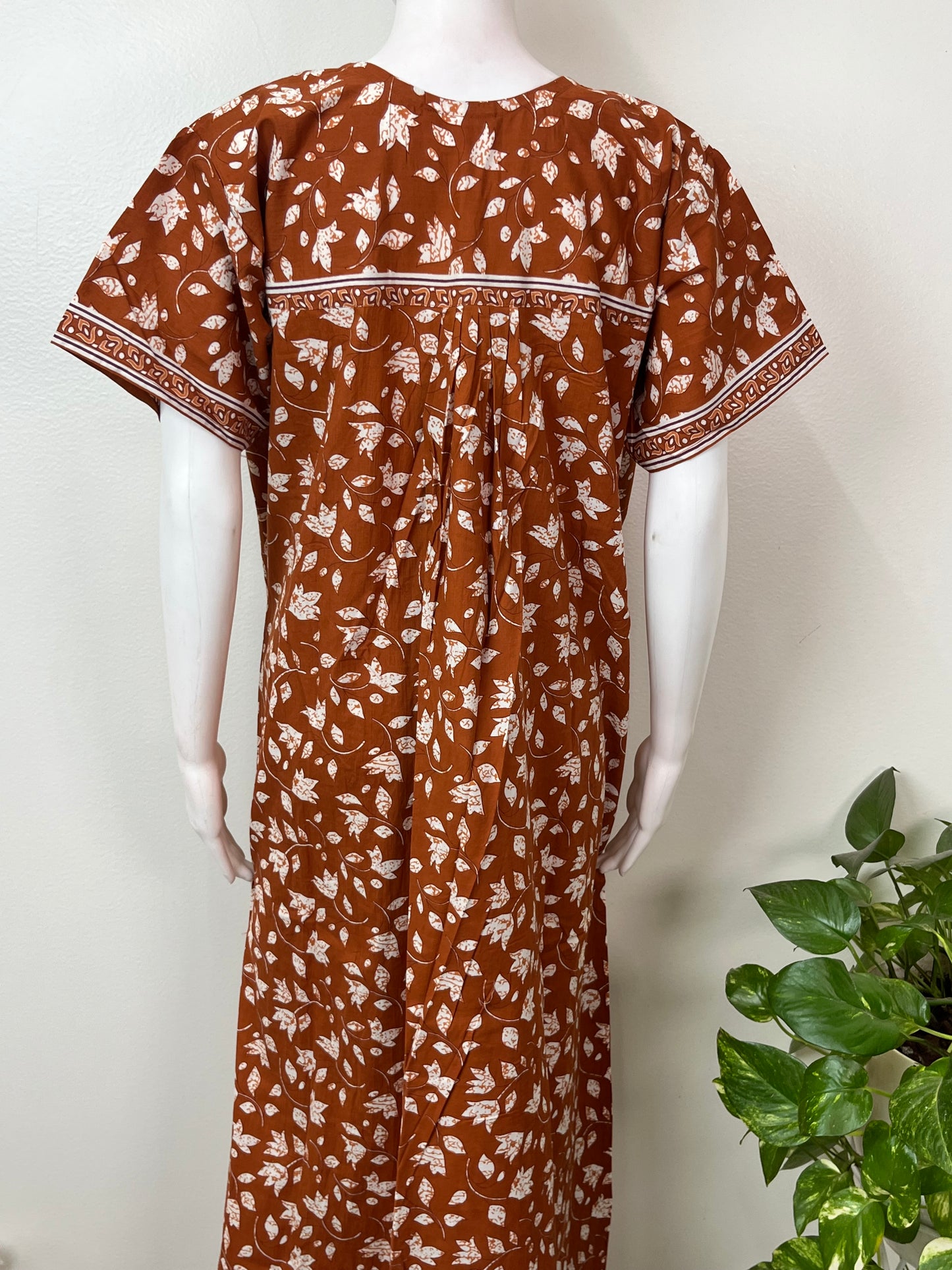 Floral Printed Pure Cotton Nightgown for Women