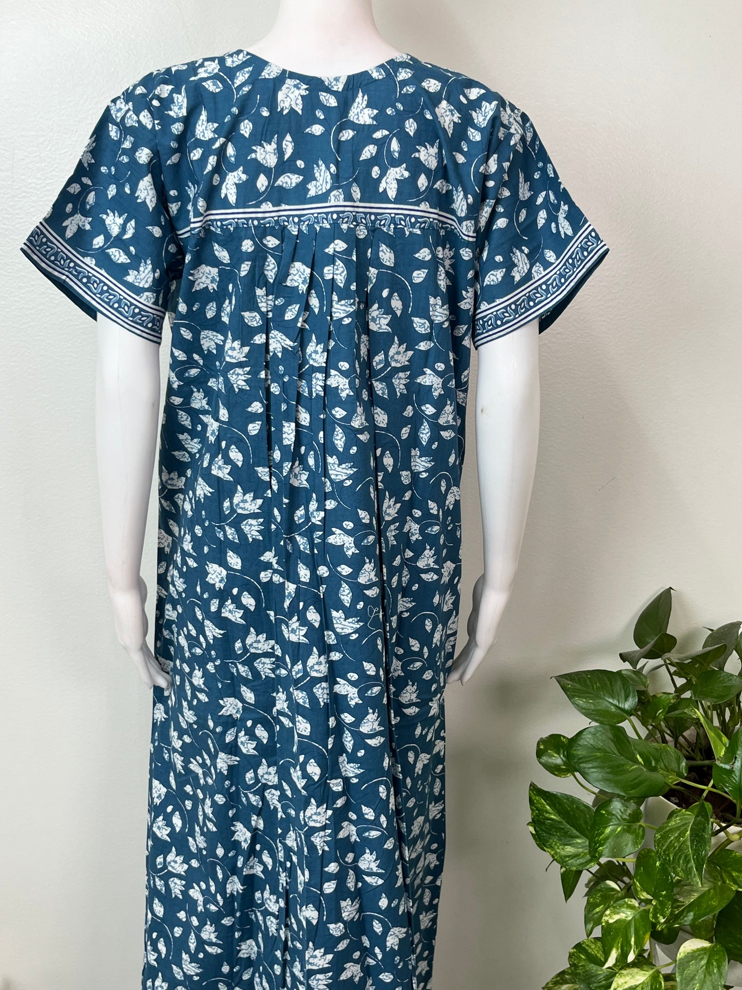 Blue Pure Cotton Soft & Comfortable Nighty