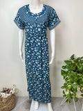 Blue Pure Cotton Soft & Comfortable Nighty