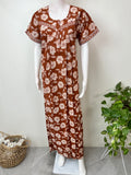 Rust Orange 100% Cotton Nightgown