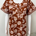 Rust Orange 100% Cotton Nightgown