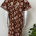 Rust Orange 100% Cotton Nightgown