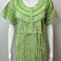 Lime Green Pure Cotton Nightgown for Women