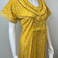 Yellow Pleated Style 100% Cotton Nighty
