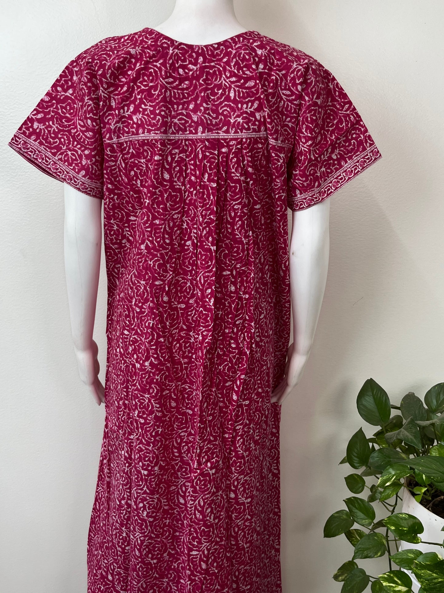 Hot Pink 100% Cotton Nightgown