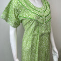 Lime Green Pure Cotton Nightgown for Women