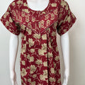 Maroon 100% Cotton Nighty Elegant & Breathable