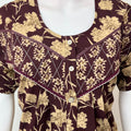Wine Pure Cotton Nightgown for Women