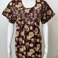 Wine Pure Cotton Nightgown for Women