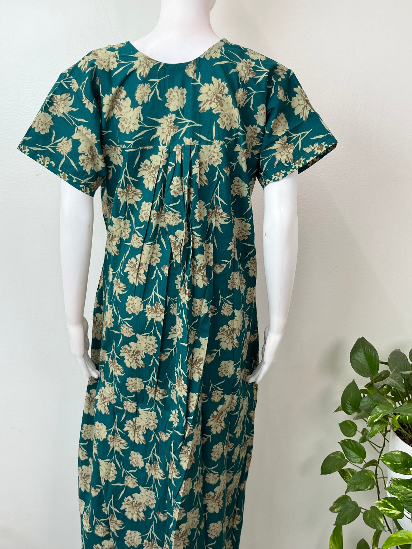 Forest Green Pure Cotton Nightgown