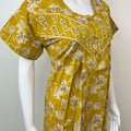 Mustard Pleated Style 100% Cotton Nighty