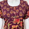 Wine 100% Cotton Nightgown Soft & Comfortable