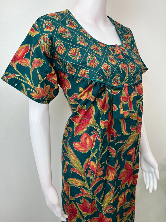 Basil Green Pure Cotton Nighty