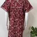 Red Pleated Style 100% Cotton Nighty