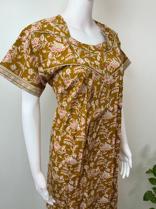 Mustard Pure Cotton Nighty Soft & Comfortable