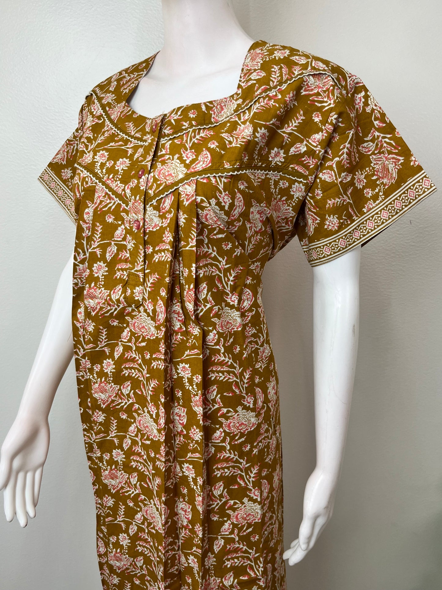 Mustard Pure Cotton Nighty Soft & Comfortable