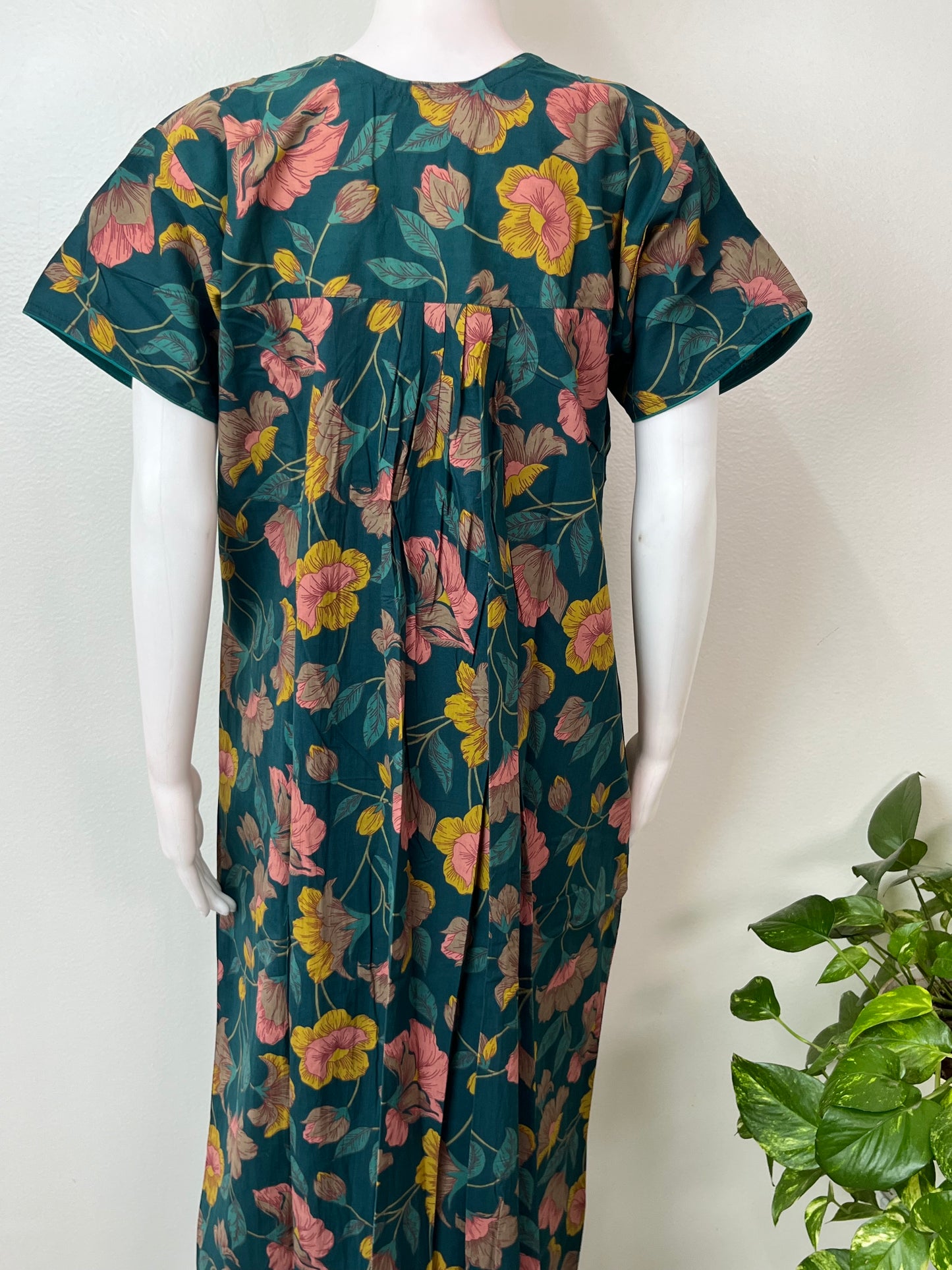 Teal 100% Cotton Nighty for Women