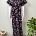 Deep Violet Pure Cotton Nightgown