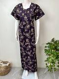 Deep Violet Pure Cotton Nightgown