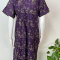 Purple Pure Cotton Nightgown Elegant & Breathable