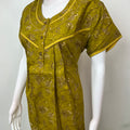 Yellow 100% Cotton Women's Nightgown