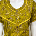 Yellow 100% Cotton Women's Nightgown