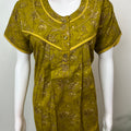 Yellow 100% Cotton Women's Nightgown