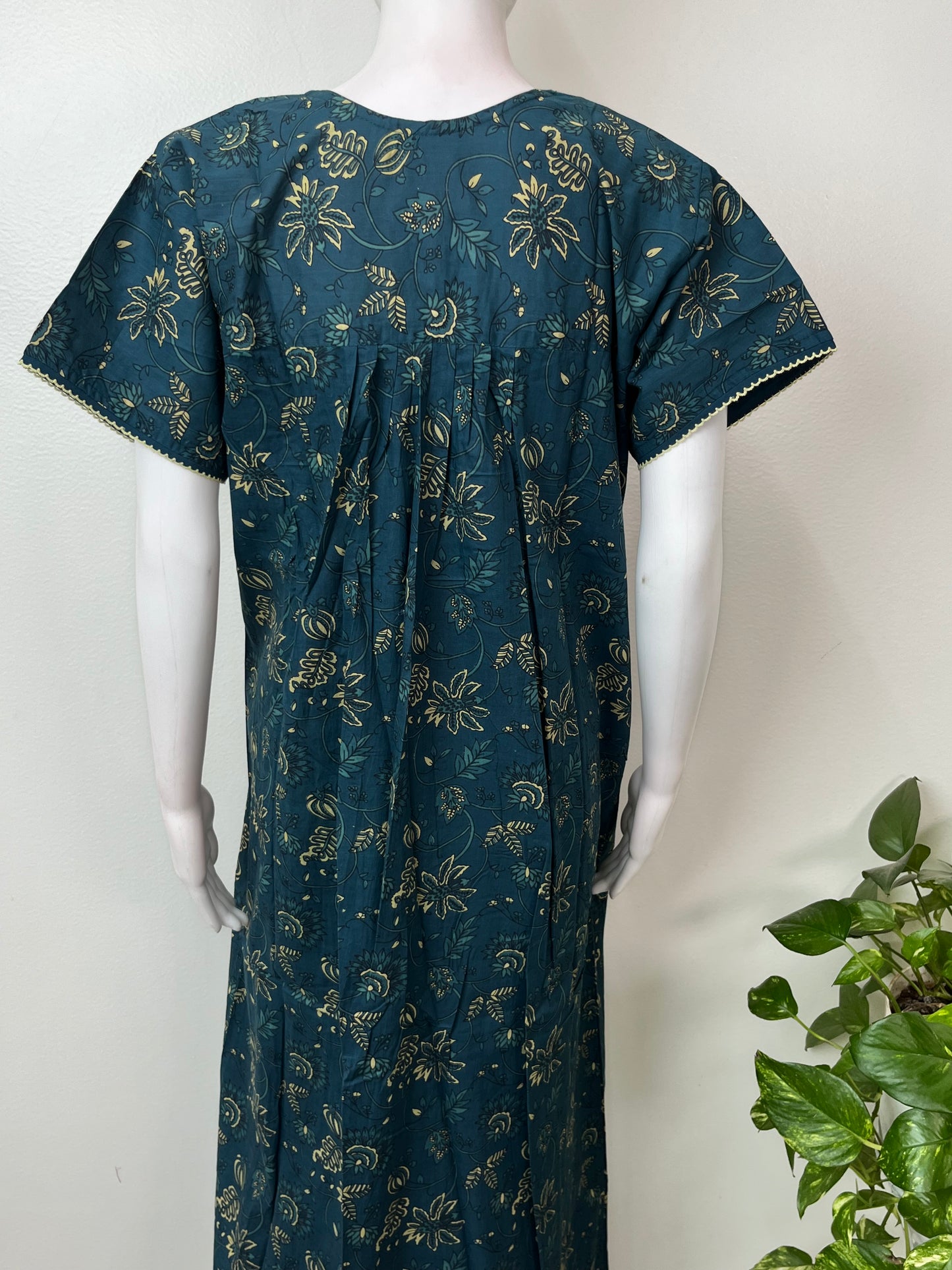 Navy Blue 100% Cotton Nighty Soft & Comfortable