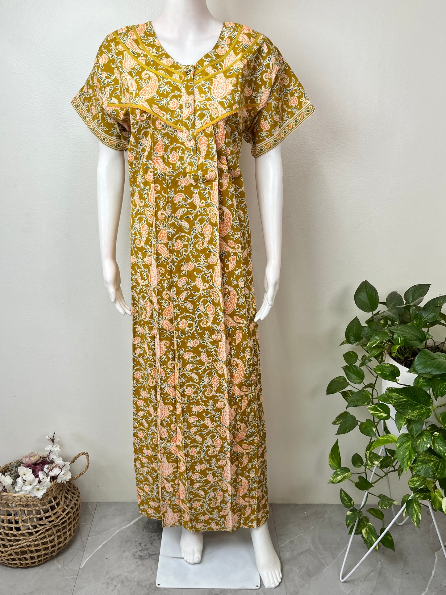 Mustard 100% Cotton Nighty Soft & Breathable