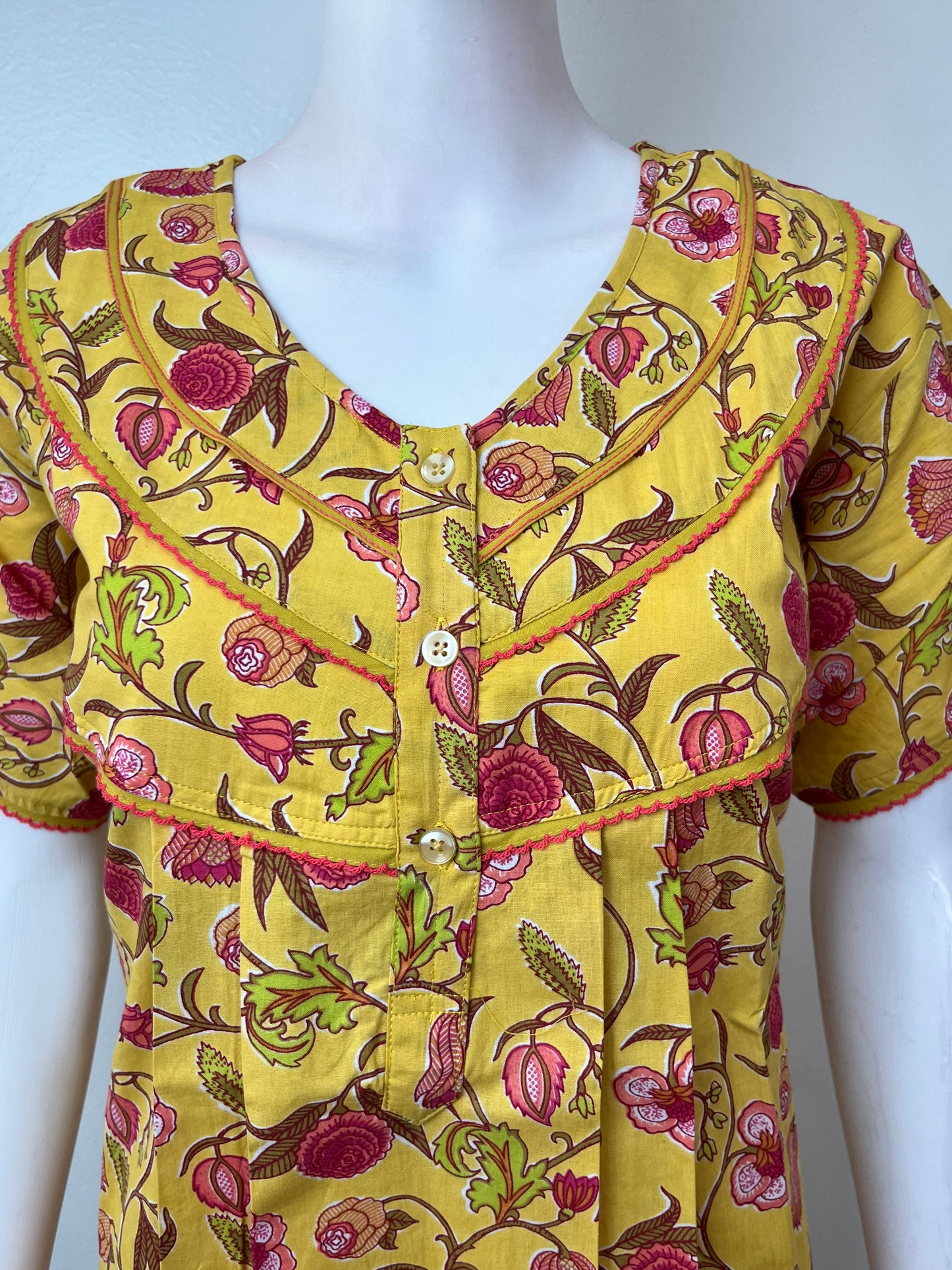 Yellow Pure Cotton Nighty Soft & Breathable