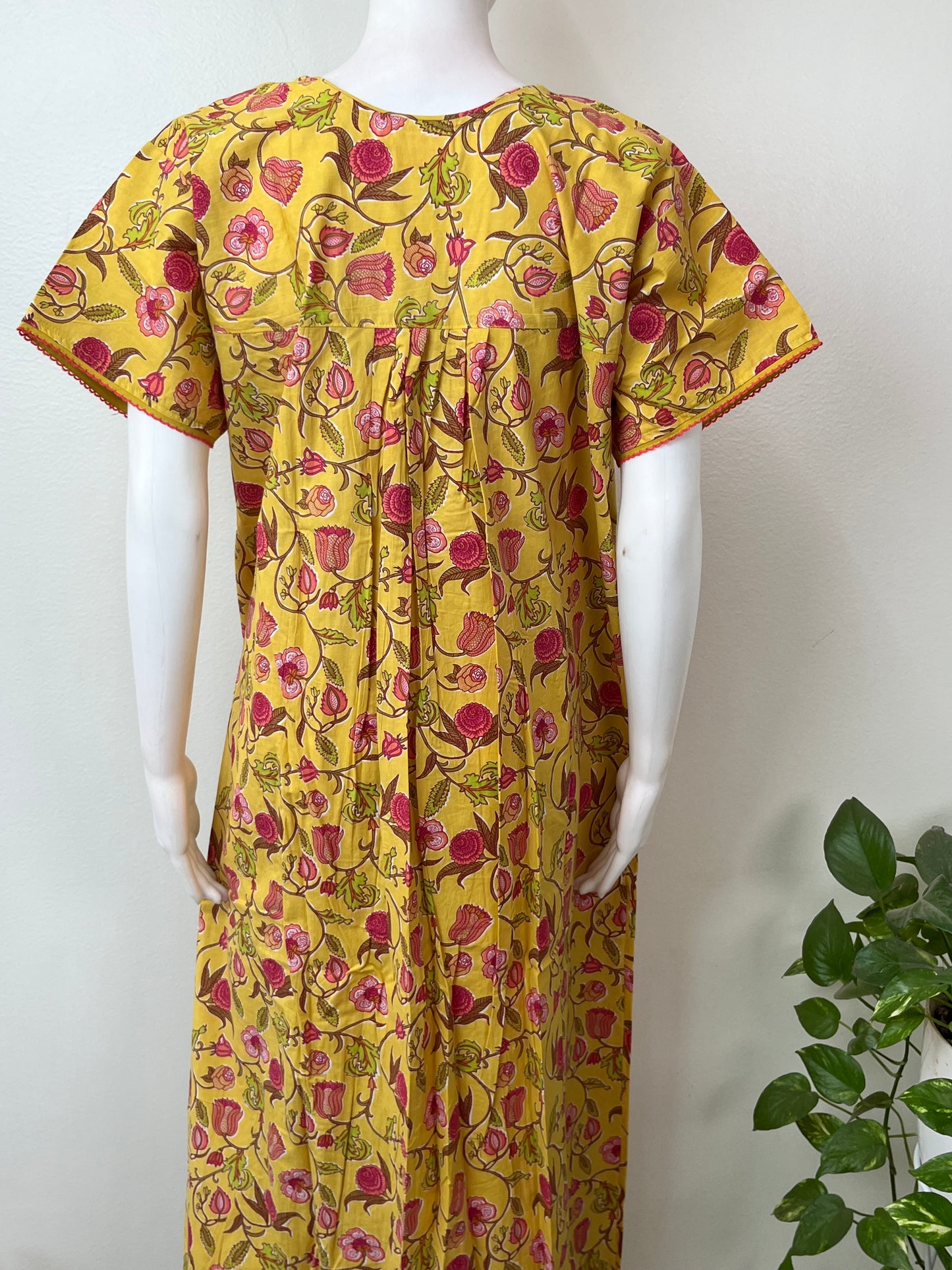 Yellow Pure Cotton Nighty Soft & Breathable