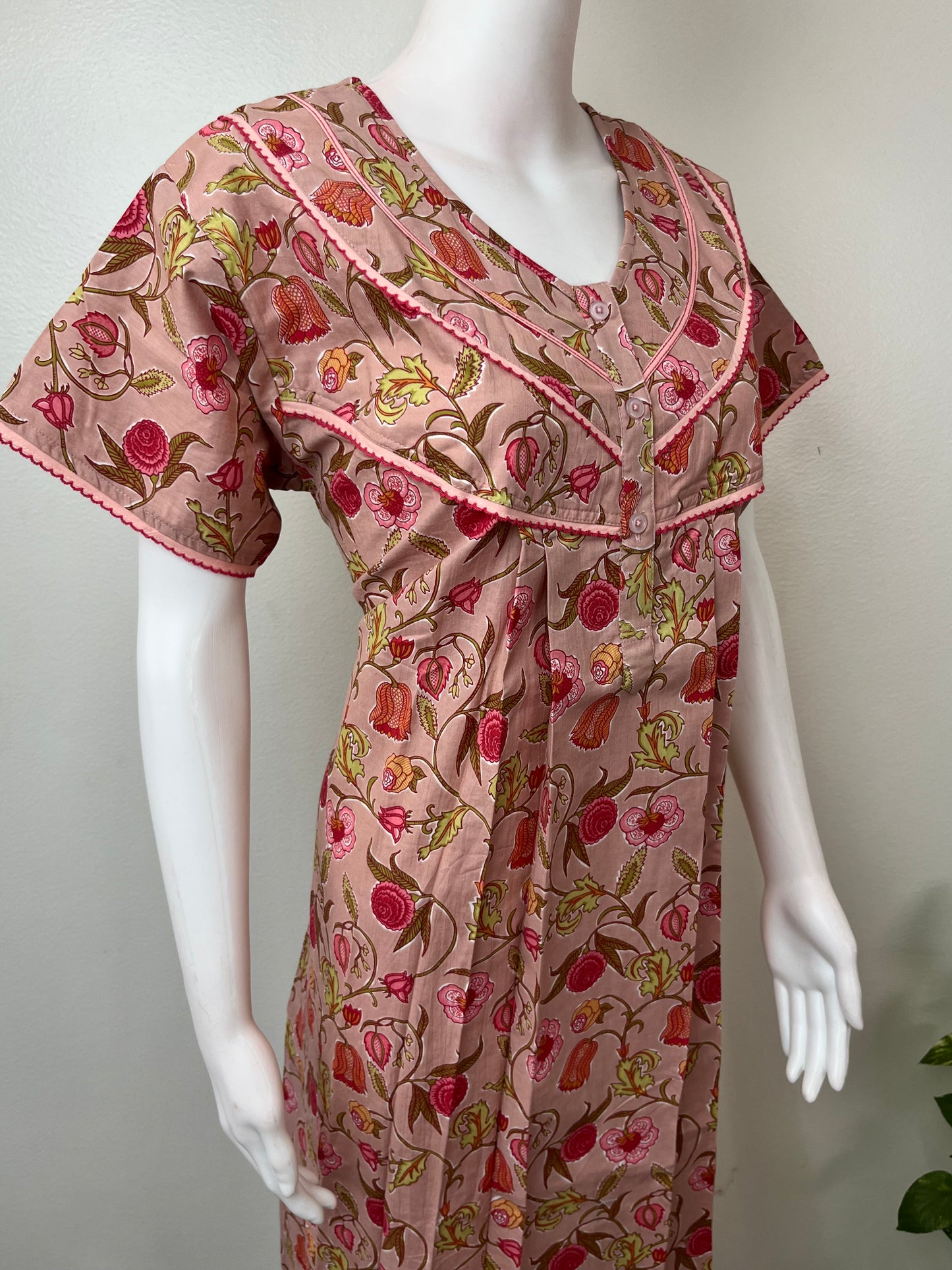 Floral Printed 100% Cotton Nighty