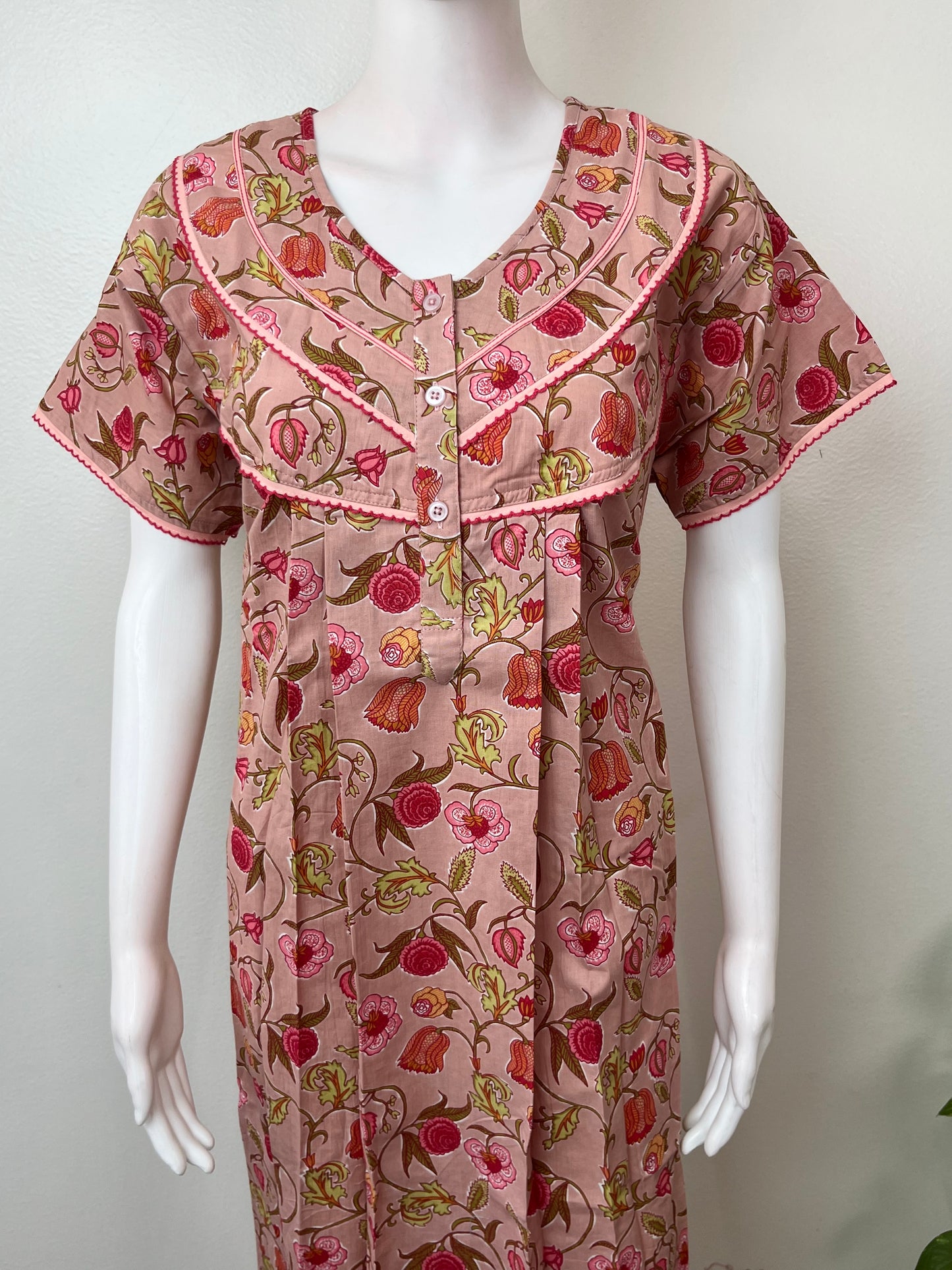 Floral Printed 100% Cotton Nighty