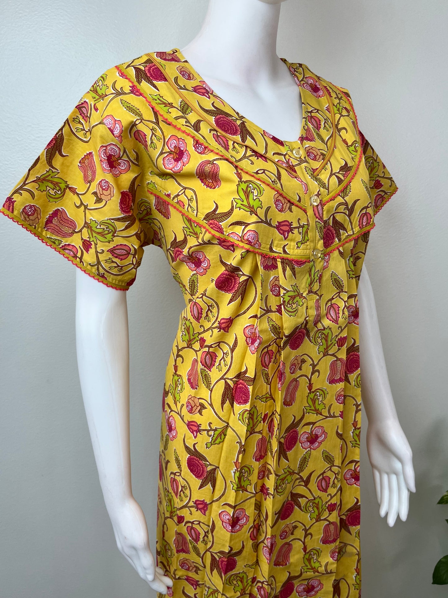 Yellow Pure Cotton Nighty Soft & Breathable